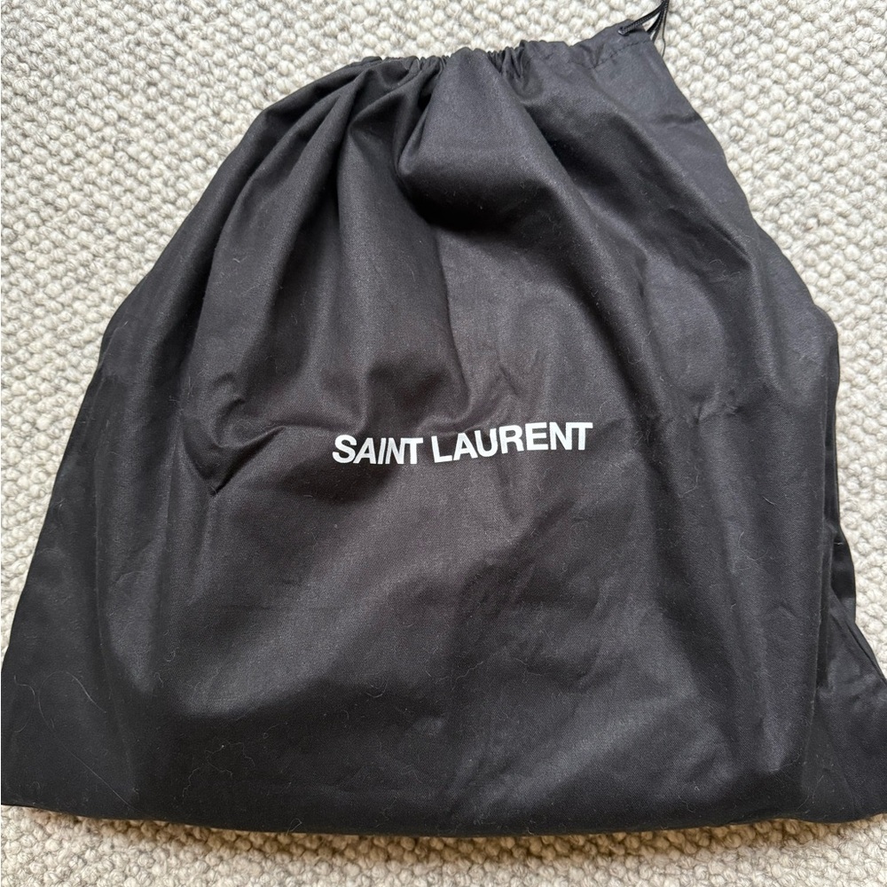 NEW Saint Laurent Black Iconic TRIBECA Chevron Shoulder Bag - Picture 7 of 7